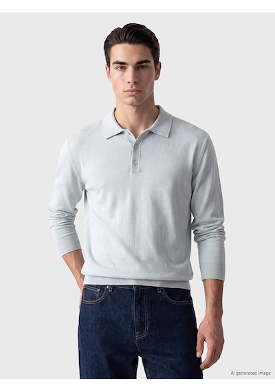 LC Waikiki Lc Waıkıkı Yeşil Polo Yaka Erkek Triko Kazak
