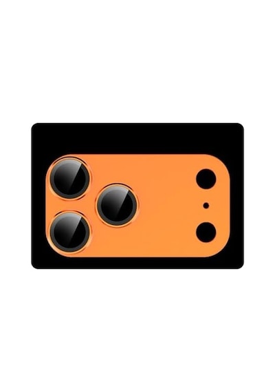 Senon Apple iPhone Uyumlu 17 Pro Max İçin Zore Cl-20 Kamera Lens Koruyucu Turuncu