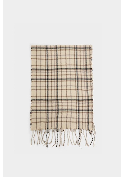 Defacto Erkek Kareli Dokuma Atkı C8272ax25wnbg356 Bej-bg356