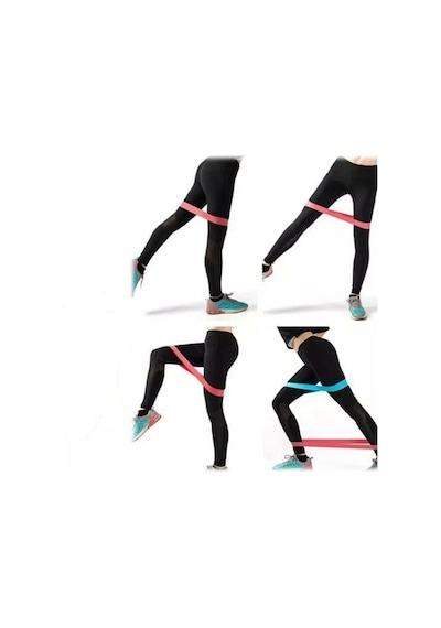 Pilates Squat Aerobik Spor Egzersiz Direnç Lastiği 5 Li Paket