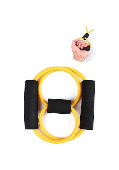 8 Şeklinde Direnç Bandı Yoga Plates Ve Vücut Geliştirme Egzersiz Bandı Diğer