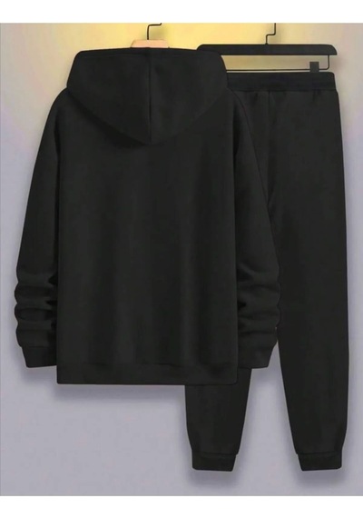 Hırsch Siyah Erkek Oversize Basic Kapüşonlu Lastikli Beast Moda Baskılı Pamuklu Eşofman Takımı Siyah Hırsch Siyah Erkek Oversize Basic Kapüşonlu Lastikli Beast Moda Baskılı Pamuklu Eşofman Takımı Siyah