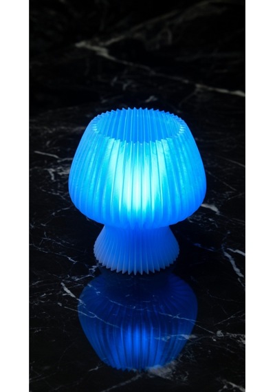 Akordeon Tasarım Masa Lambası - 3d Pleated Doku Dekoratif Gece Lambası Modern Ev Hediyesi Aydınlatma Mavi
