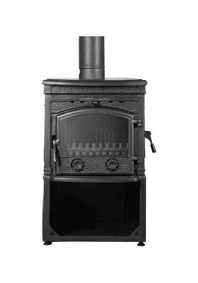 Dorello Odunluklu 3 Camlı Pik Döküm Odun Kömür Sobası - Drl-014st