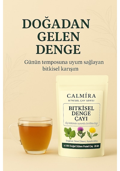 Calmira Enginar - Deve Dikeni - Karahindiba 20 Süzen Poşet Çay Bitkisel Denge Çayı