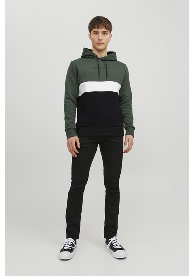 Jack & Jones Erkek Sweat 12233959 Koyu Yeşil-siyah Koyu Yeşil - Siyah