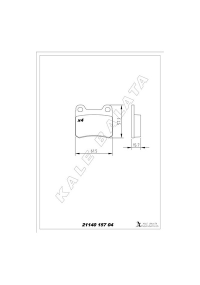 Arka Fren Balatası Vectra A 88-95 Astra F 94-98 Calıbra A 90-97 Kadett E 86-91 Vectra B 96 1605877-1605728-90485138-90297537
