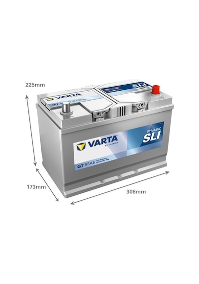 Varta G7 12v 95 Ah 830a Dynamic Slı Akü Üretim Yılı: 2026
