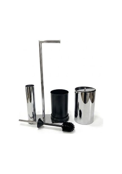 Kobos Nova Çöp Kovalı Yuvarlak Hareketli Wc Set Parlak Krom Kbw-907cr