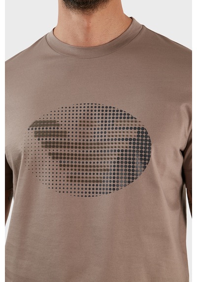 Emporio Armani  Erkek T Shirt 3R1TU1 1JSAZ 0144 TOPRAK Kahverengi