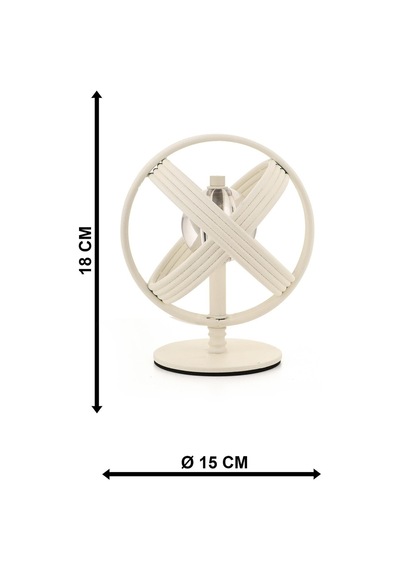 Yumak Metal Aksesuar Beyaz 15 Cm