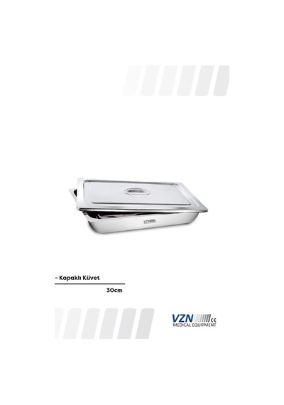 Cerrahi Kapaklı Küvet 30cm
