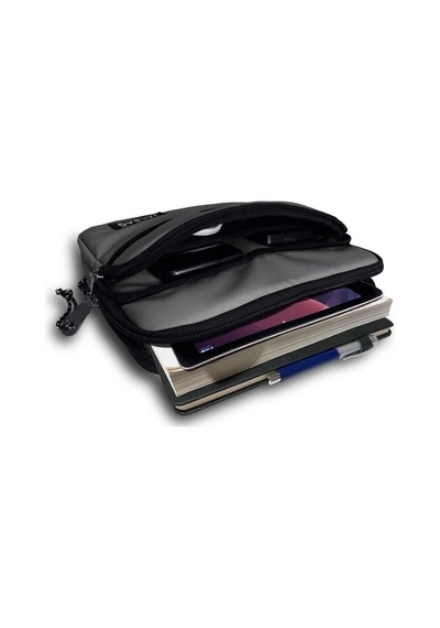 Jacbag Gri Üç Cepli Tablet Telefon Çantası - Erkek Çocuk/yetişkin Tablet Kılıfı