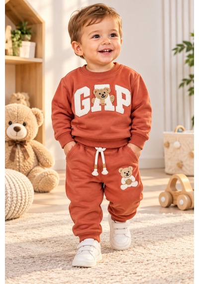 Uğur Bebe Kiremit Renk 100 Pamuk 3 İplik Şardonsuz Erkek Bebek & Çocuk Eşofman Takımı Cepli Beli Bağcık Ayarlamalı Ayıcık Desenli Kiremit Kiremit Uğur Bebe Kiremit Renk 100 Pamuk 3 İplik Şardonsuz Erkek Bebek & Çocuk Eşofman Takımı Cepli Beli Bağcık Ayarlamalı Ayıcık Desenli Kiremit Kiremit