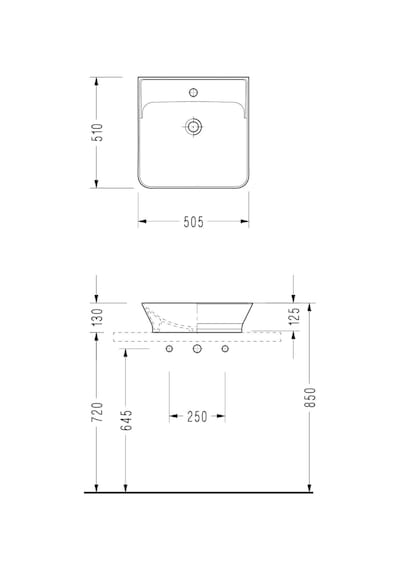 Serel Kare Minimal Lavabo 50x50 Cm - 2840txs110h Diğer