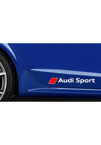 Audi Sport Stickeri Çift Renk 2 Adet Set Araba Etiketi