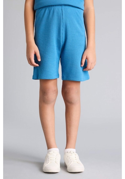 Defacto Regular Fıt Waffle 2'li Pijama Takımı Erkek Çocuk D9993A825SM Mavi