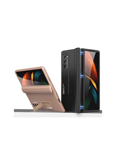 Samsung Uyumlu Galaxy Z Fold 2 Kılıf M-Magnet Standlı Kılıf Siyah
