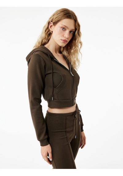 Koton Pamuklu Cepli Uzun Kollu Fermuarlı Kapüşonlu Crop Sweatshirt Kahverengi 6wak10025ek Kahve Koton Pamuklu Cepli Uzun Kollu Fermuarlı Kapüşonlu Crop Sweatshirt Kahverengi 6wak10025ek Kahve