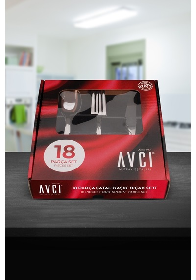 Ay Işığı 18 Parça Çatal Kaşık Bıçak Takımı Gümüş