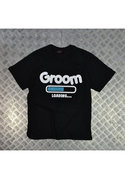 Groom Baskılı Unisex %100 Pamuk Siyah T-shirt SIYAH