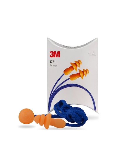 3m 1271 Kutusuz İpli Yıkanabilir Kulak Tıkacı Tekrar Kullanılabilir Snr 26 Db