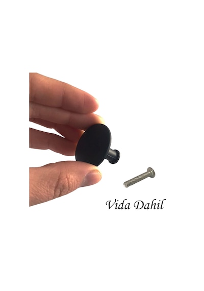 15 Adet Düz Düğme Siyah Kulp Mobilya Çekmece Dolap Kapak Kulbu Metal Kulp Aksesuarları Vidalı