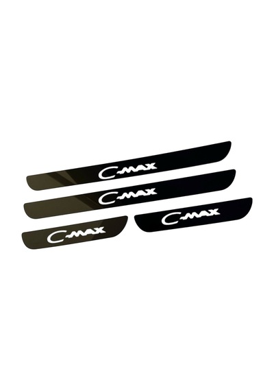 C Max Pleksi Kapı Eşiği Piano Black 4 Parça