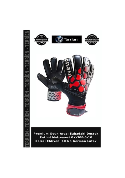 Premium Oyun Aracı Sahadaki Destek Futbol Malzemesi Gk-300-5-10 Kaleci Eldiveni 10 No German Latex Çok Renkli