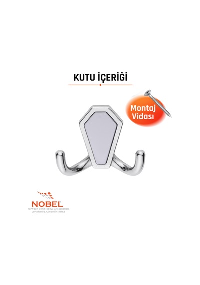 Vi Lla Askı, Metal Vestiyer Askısı, Krom Matkrom, Duvar Ve Dolap Askılığı 5'li Set Vidalı
