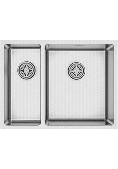Gl General Redux 58x44 Inox Petek Dokulu Sol 1,5 Gözlü Paslanmaz Çelik Mutfak Eviyesi İnox