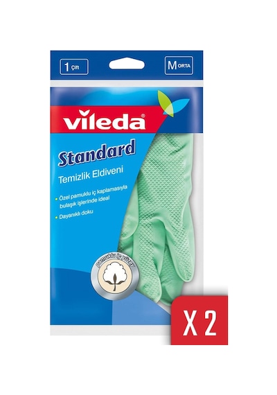 Vileda Standart Orta Boy Bulaşık Eldiven 2'li