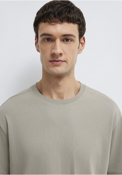 Mavi - Gri Basic Tişört 0613466-70352 Gri