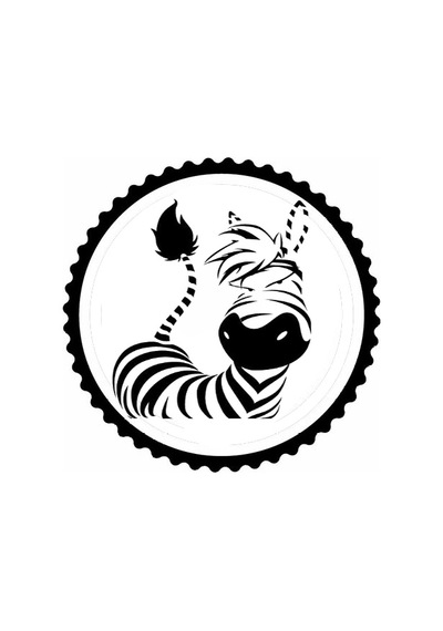 Sevimli Zebra Tasarım Sticker 10 X 10 Cm