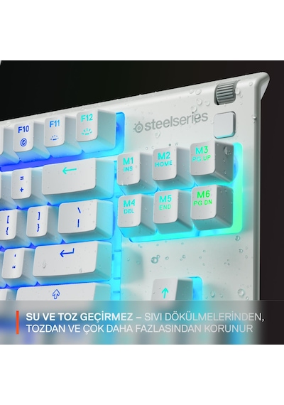 Steelseries Apex 3 Tkl Rgb Suya Ve Toza Dayanıklı Türkçe Gaming Klavye Beyaz