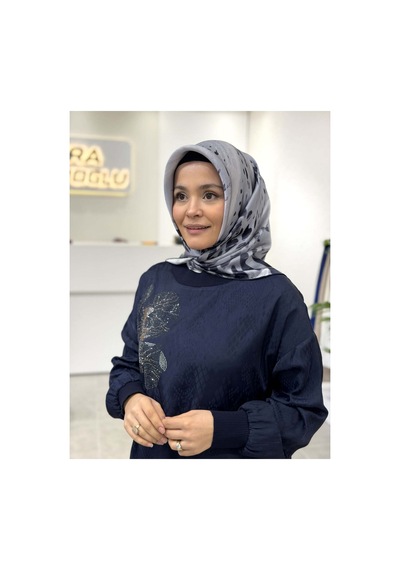 Aker Leopar Desen 2026 %100 Saf İpek Sura Eşarp 321 321