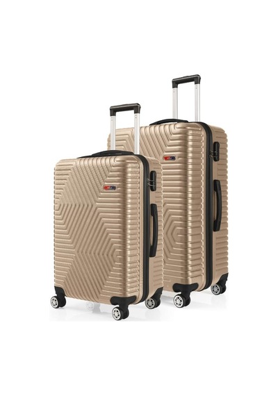 G&d Polo Suitcase Abs Orta Ve Büyük Boy Gold 2'li Valiz Seti 600.06-b Altın