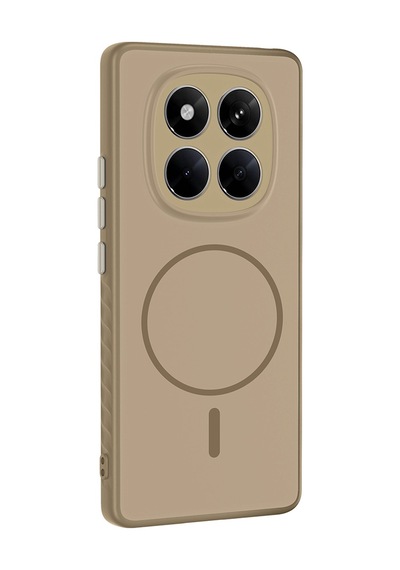 Ecruz Redmi Note 14 Pro 4g Kılıf M-safe Şarj Özellikli Zore Tea Kapak - Gold