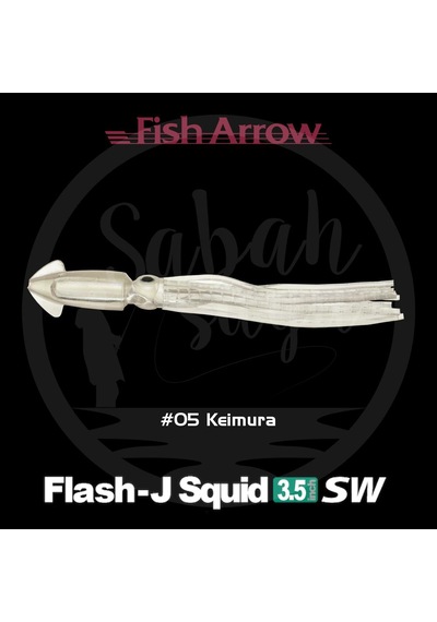 Fish Arrow Flash J Squid 9cm Sw 05 Keimura Silikon Kalamar 5 Adet
