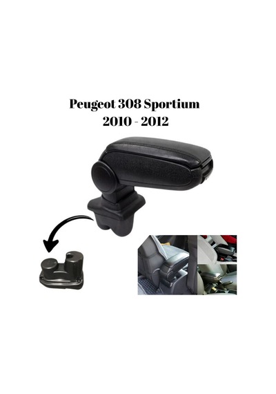 Peugeot 308 Sportium 2010 2011 2012 İkili Yuvarlak Bardaklık Uyumlu Araca Özel Kolçak Siyah