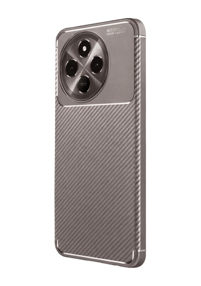 Newface Tecno Spark 30 Pro Kılıf Auto Focus Karbon Kapak - Gri gri