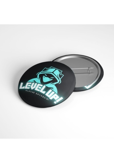 Level Up - 58mm Rozet Çok Renkli