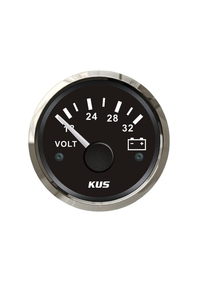 KUS Voltmetre Göstergesi Siyah 24V 52 MM