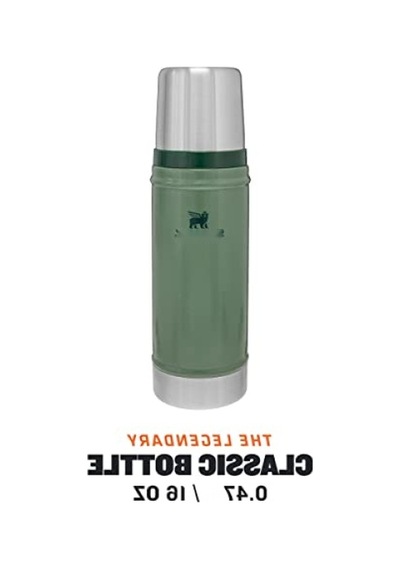 0.47 Litre Yeşil Vakumlu Çelik Termos - 48 Saat Sıcak Veya Soğuk Tutma Özelliği Açık Beyaz