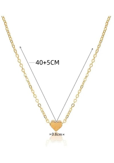 Zarif Ve Şık Minimal Altın Kaplama Çelik Kalp Kolye Rose Gold