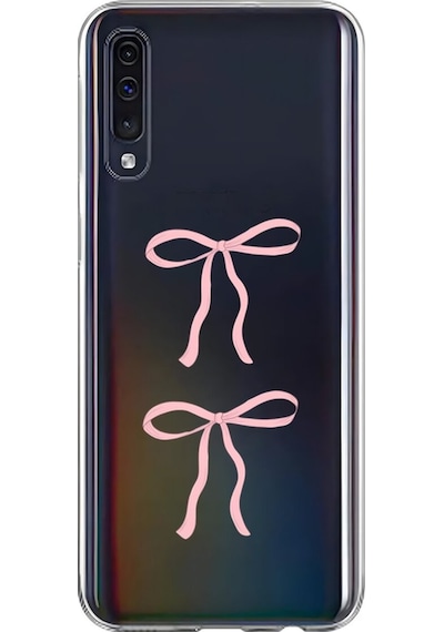 Samsung Galaxy A70 Uyumlu Şeffaf Kılıf Kurdele 1 Tasarımlı