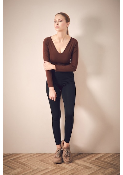 Fullamoda Yüksek Bel Tayt 25kgb7200216232-siyah SiYAH