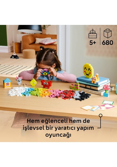 LEGO® Classic Yaratıcı Mutlu Kutu 11042 - 5 Yaş ve Üzeri Çocuklar İçin Hayal Gücünü Geliştiren Yaratıcı Renkli Oyuncak Yapım Seti (680P)