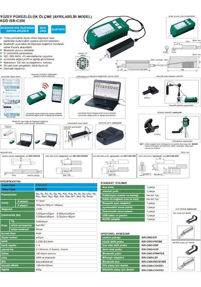 Insize Isr-C300 Yüzey Pürüzlülük Ölçme Cihazı