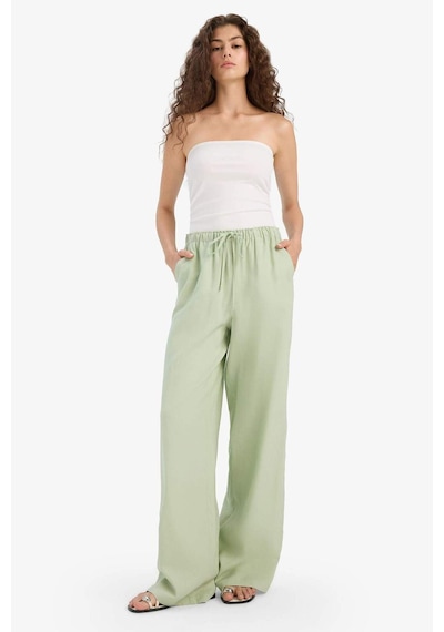 Defacto Wide Leg Çift Cepli Beli Lastikli Standart Boy Keten Karışımlı Pantolon E1981ax25smgn953 Yeşil Defacto Wide Leg Çift Cepli Beli Lastikli Standart Boy Keten Karışımlı Pantolon E1981ax25smgn953 Yeşil